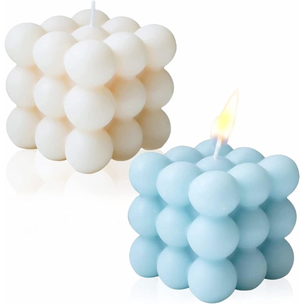 2-pack bubbelljus, sojavaxkubljus för alla hjärtans dag födelsedag Pho