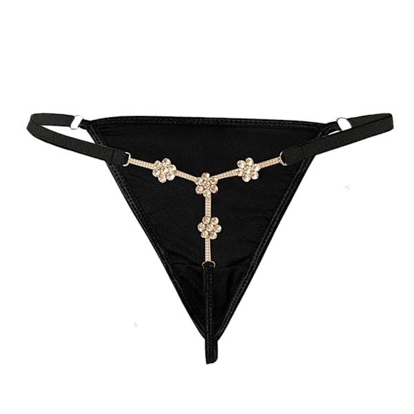Seksi rintatasku vyötärö vartaloketju koru kristalli Tanga alushousut joustava G-string