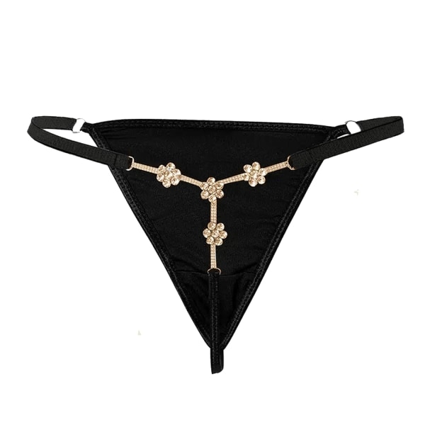 Sexy Rhinestone Waist Body Chain Jewelry Crystal Thong Panties Elastic G St