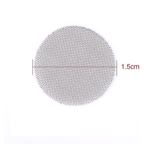 Pakke med 150 pibefiltre i rustfrit stål rygefiltre 15mm pibefilter F