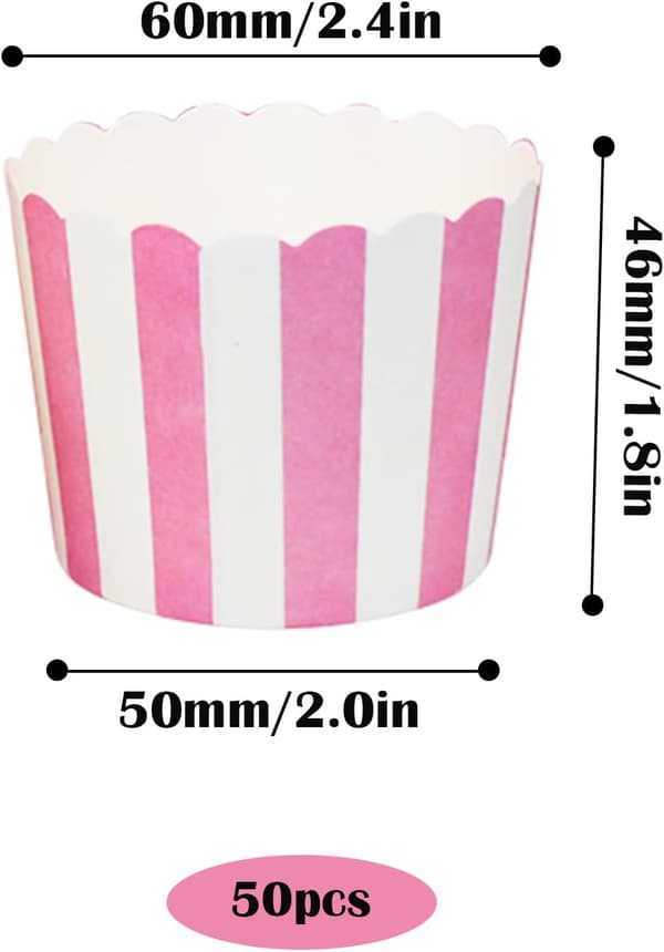 Cupcake-bakecups (50 per pakke) (rosa)