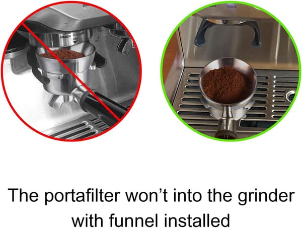 54mm espressodoserings tragt, rustfrit ståldoseringsring til kaffe, kompatibel