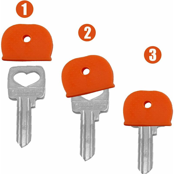 32 st nyckelskydd, 8 färger flexibla nyckelskydd universella gummiknappar