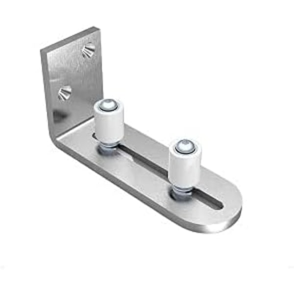 Justerbar gulvguide væg/dør bundguide til skydedør i træ rustfrit stål（12*4*6.3cm）