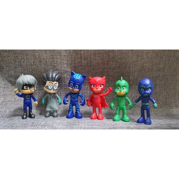 6 stk. Little Masked Man kagedekoration figurer 6 stilarter