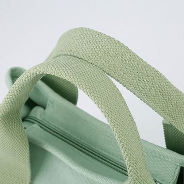 Stor kapacitet Multi Pocket Handväska Dam Mode Canvas Tote Axelväska