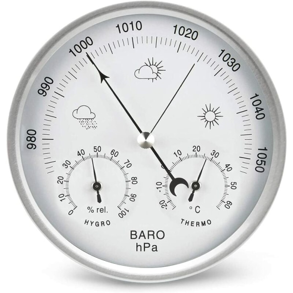 Analog urtavla barometer väderstation med termometer hygrometer atmosfär