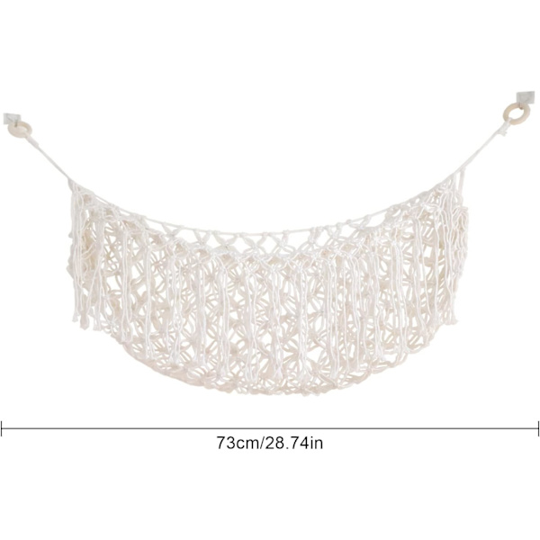 Hängande frukthängmatta, macramé frukthängmatta hängande under skåp, vegetab