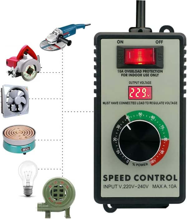 Hastighetskontroller, elektronisk digital skjermguvernør, egnet for hånddrill/poleringsmaskin/blåser, trinnløs hastighetskontrollbryter (WF-830A)