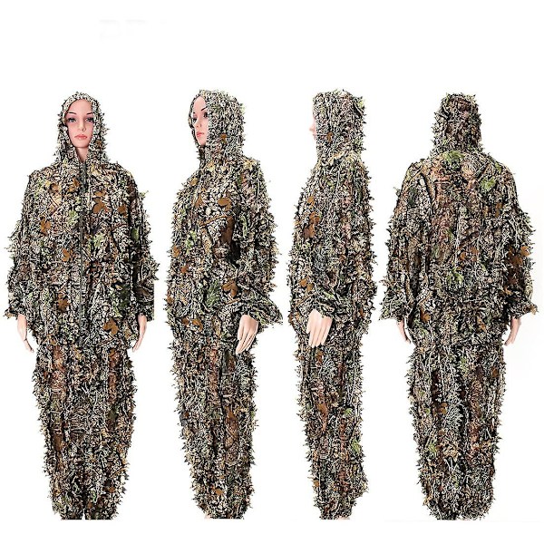 Camo Suits Suits 3d Blad Woodland Camouflage Kläder Armé Sniper Militär