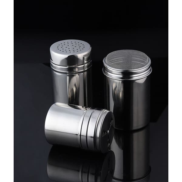 Stor sprinkler, rostfritt stål, silver/vit, 6,8*10,5cm
