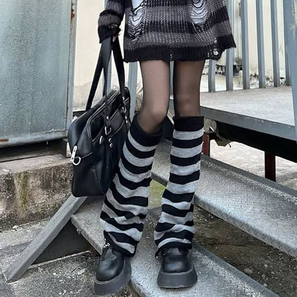 Säärenlämmittimet naisille 80- ja 90-luvuilta, goottilaiset säärenlämmittimet tytöille, kawaii japanilaiset