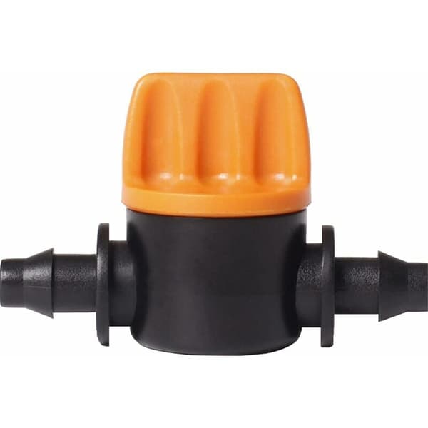 20 st Micro 4/7mm 1/4 Barbed Trädgård Bevattningsslang Vattenflödeskontrollventil