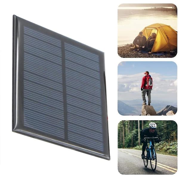 Solcellepanel Lader, Bærbar Solcellepanel, Energisparende, 9,5*9,5cm