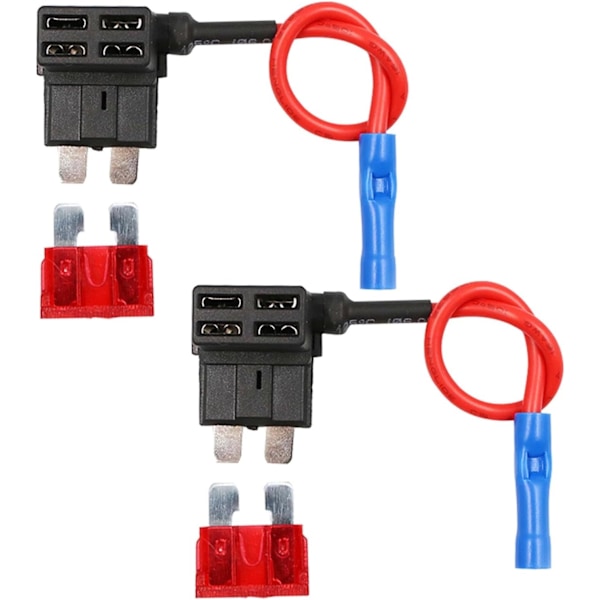 Sikringer - 4 stk Bil Tap Sikring Udskiftningsdele Kobber Tilføj Kredsløb Adapter, 16*2cm