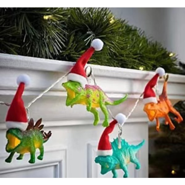 10 LED Dinosaur Lyskæde, 1,5m Julefest Tilbehør,