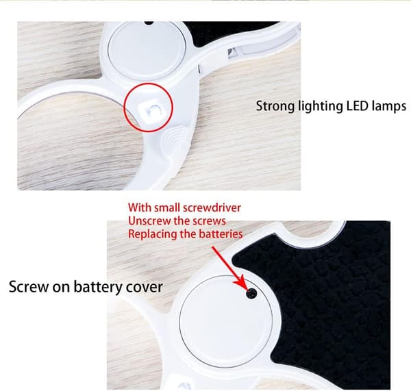 5X Mini Lupe Nøkkelring Foldbar Lomme Lupe