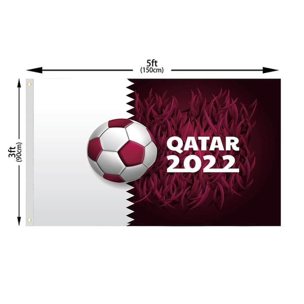 VM i Qatar 2022 Premium Kvalitet Tungt Fade-resistent Polyester Flagg