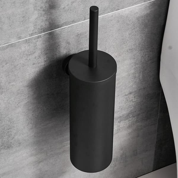 304 Rustfrit Stål Toiletbørste og Holder Sæt, Sort Krom Toi