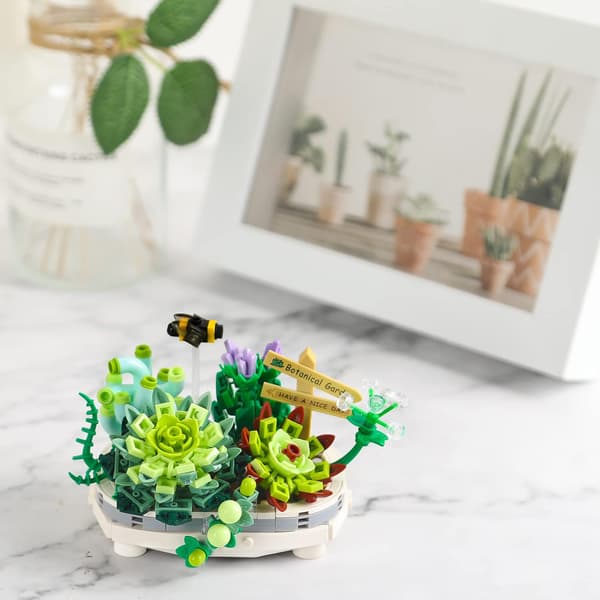 Mini Bricks Bonsai -malli Luova DIY Simulaatio Mini Hiukkaskukka Botan