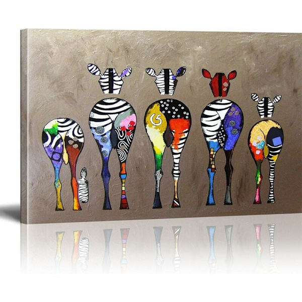Banksy Canvas-maalaus Zebra Herd Värikäs Rears Street Art Graffiti Canvas