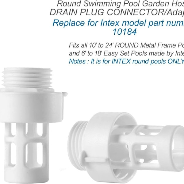 2PCS Intex sirkulær svømmebasseng slange adapter