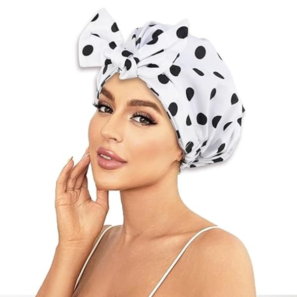 Shower Cap Luxury Shower Caps for Women Reusable Waterproof Hair