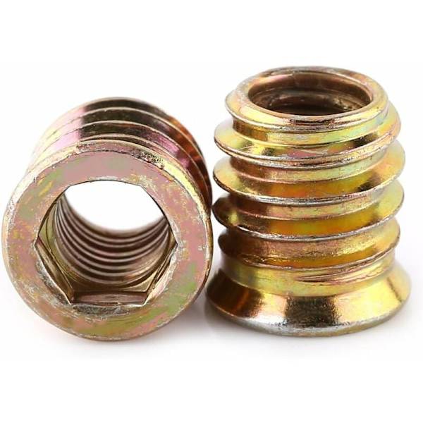 Pakke med 20 stk sinkroniserte sekskantmuttere i sinklegering, sinklegering innleggmuttere assortert (M815mm), Versailles