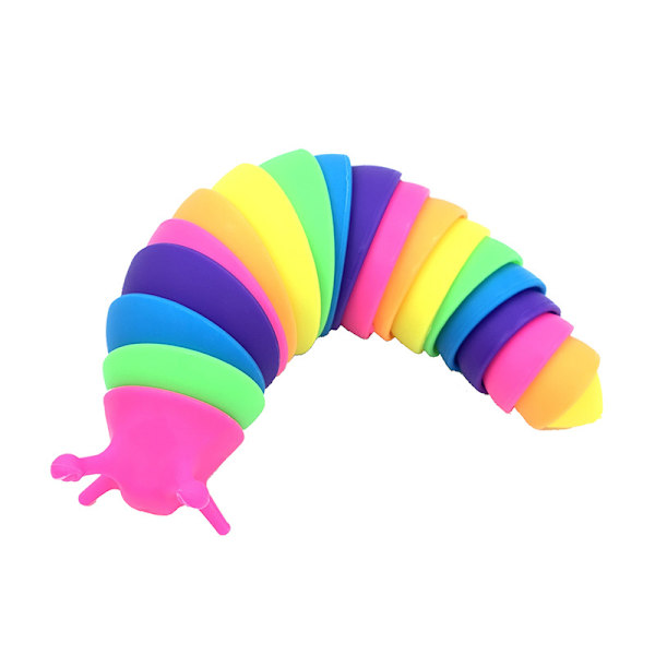Fidget Slug Legetøj, 2PCS 3D Leddelt Klæbrige Stræk Sensoriske Legetøj, Fleksibel