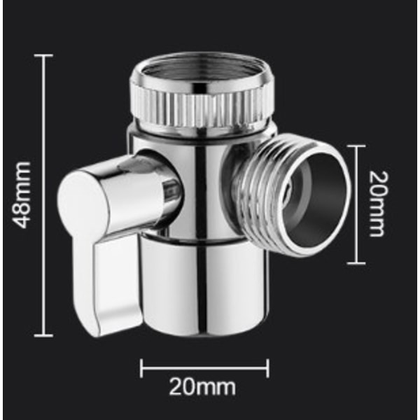 Diverter Kran Diverter Kran Dusch Adapter Ersättning Kök eller Badrum Kran