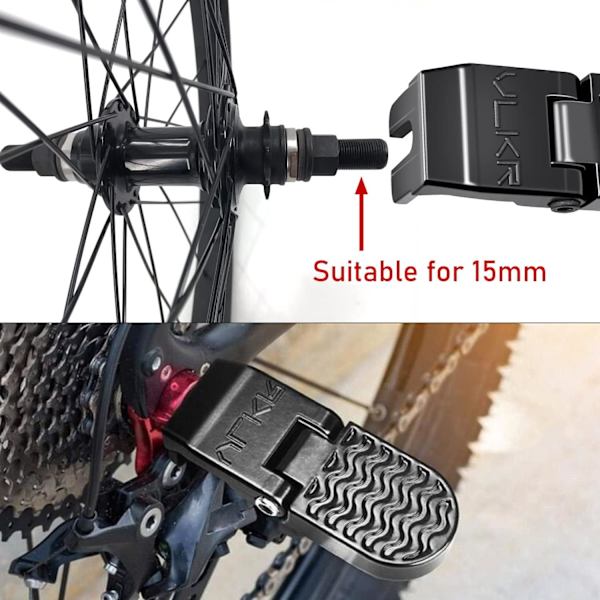 1 par 10 MM U-spår cykel bakre pedaler hopfällbar hopfällbar halkfri baksäte