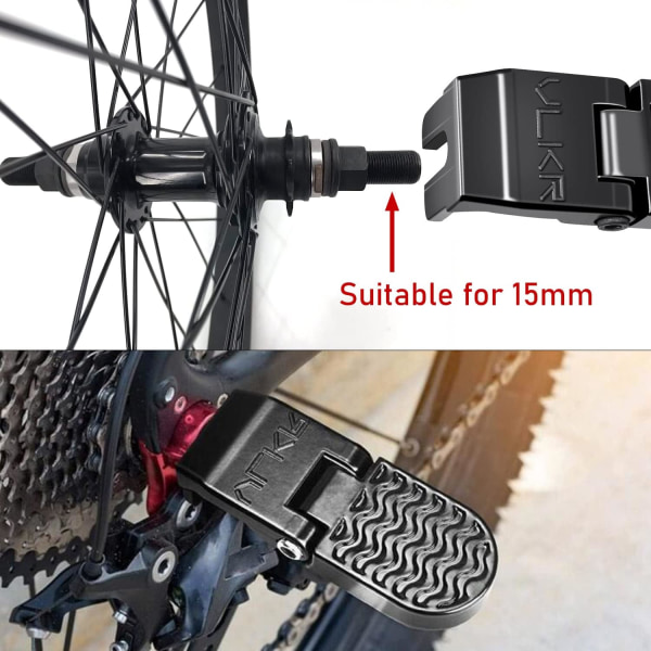 1 par 10 MM U-spor sykkel bakpedaler sammenleggbar foldbar sklisikker baksete