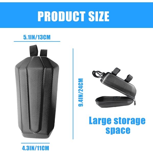 E-Scooter taske tilbehør: 3L styr taske, vandtæt styr taske, front taske til Xiaomi MI Mijia M365 Pro Sedway Ninebot E ES1/ES2/ES3/ES4 elektrisk scooter