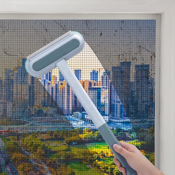 Fönsterrengöringsborste Mesh Brush, 4 i 1 fönsterrengöringsskrapa