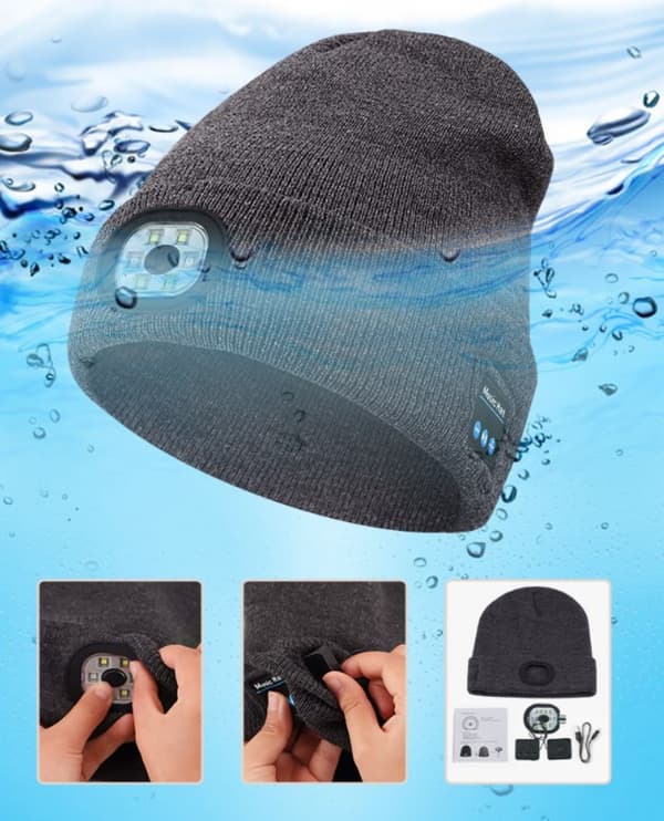 Trådløs Bluetooth-lue med musikk