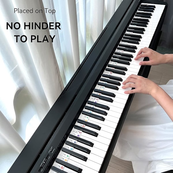 Pianonotguide til begyndere, aftageligt pianotastatur-notatlab