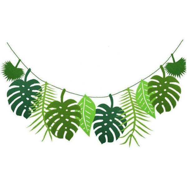 Trooppinen lehtikranssi Havaijin Luau-juhlat Lehdet Garland Kesäranta Teema Me