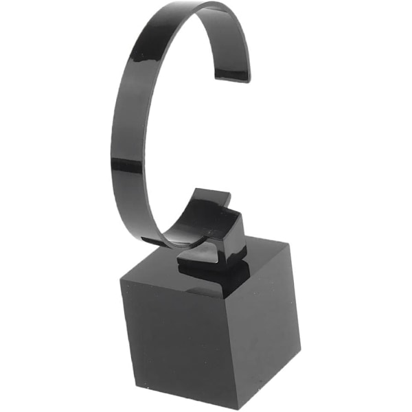 2 stk Akryl Urvisningsstativ Armbåndsholder Visningsdekorasjon - Svart 4*4*12cm