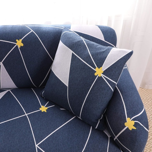 Sofföverdrag 3-sits (lämplig för soffa med längd 190-230 cm) Sofföverdrag Justerbart Elastiskt Stretch Soffa Överdrag Soffskydd Tryckt Sofföverdrag Soffskydd