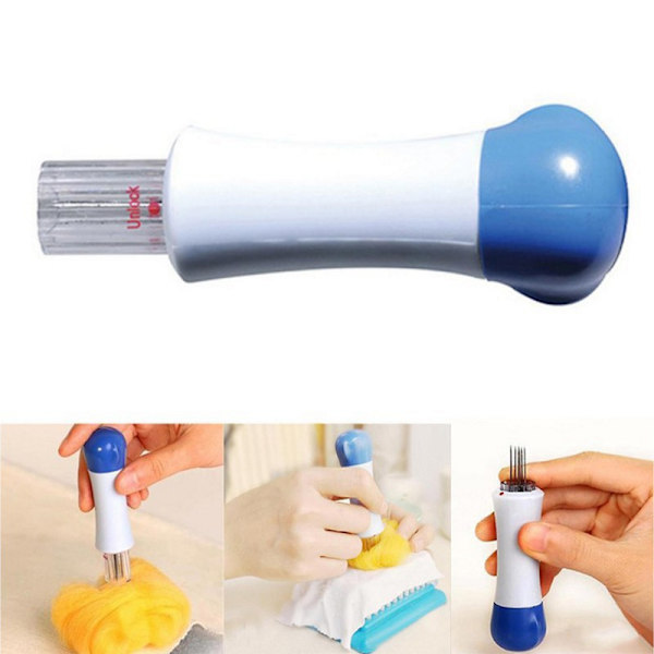 Nålefilting, Filtenålverktøy med 7 nåler, Nålefilting Sting Punch Tool - Ullfilt Nåleverktøy - Filting Startsett for DIY Patchwork & Håndverk