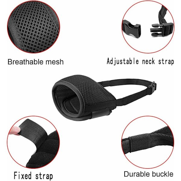 Nylon Hunde Mundkurv, 2 stk. Blød Justerbar Åndbar Hunde Mundkurv Anti-Bid Muzzle