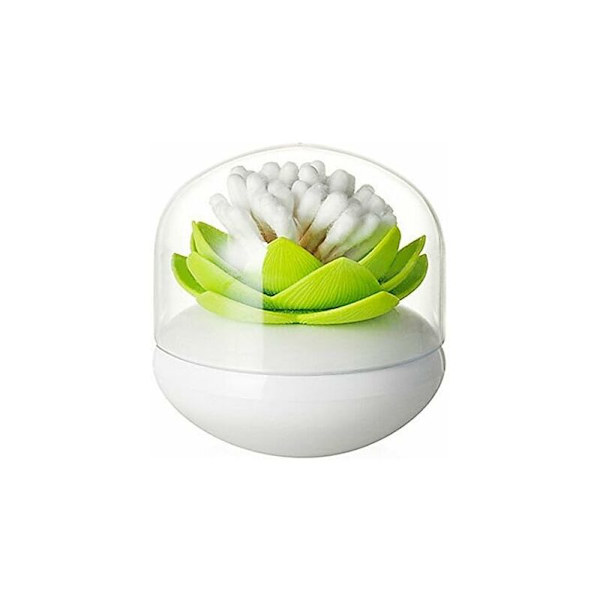 Lotus Bud-formet bomuldsvatpindbeholder eller dispenser med låg
