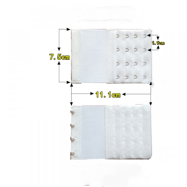 Elastisk BH-forlengelse - Justerbar 9-pakning for perfekt passform