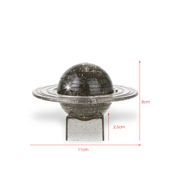 Pusselbyggstenar 3d Saturn Planet Crystal Puzzle grå