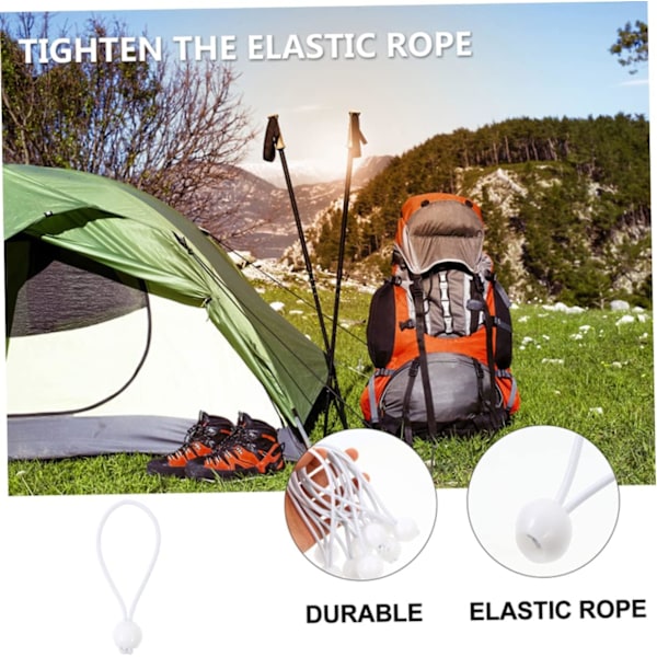 50 stk elastisk tau Bungee-snøre baldakin Bungee-kuler Tie-Down-snøre