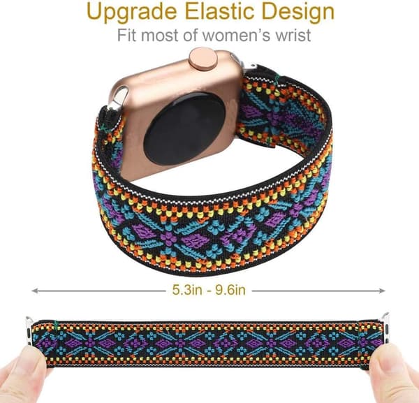 Rem til Apple Watch Rem 38mm40mm41mm Bohemia Elastisk Bånd Sin