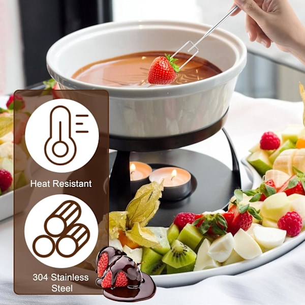 3 kpl Suklaalusia, Ruostumattomasta Teräksestä Valmistetut Fondue-Lusikat, Ruostumattomasta Teräksestä Valmistetut Fondue-Aterimet, Suklaalusia Juustolle, Suklaalle, Vaahtokarkkeille, Lihalle