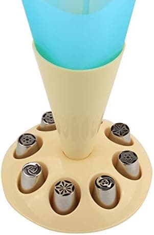 Kakeposeholderstativ Icing Bag Holder med 8 Icing Tips Holder Slots for