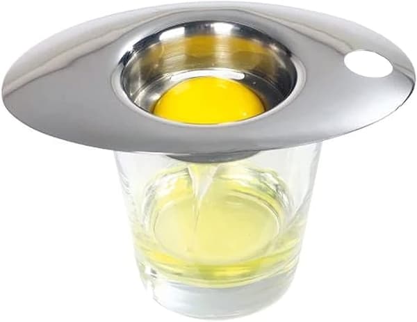Æggeseparator med beholder, rustfrit stål og glas, 1,25\" x 5