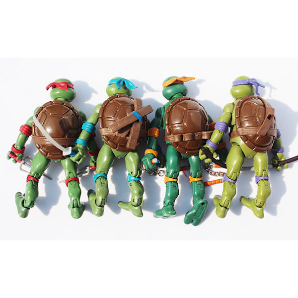 4 Pak Teenage Mutant Ninja Turtles Actionfigurer Tegneserie Ninja